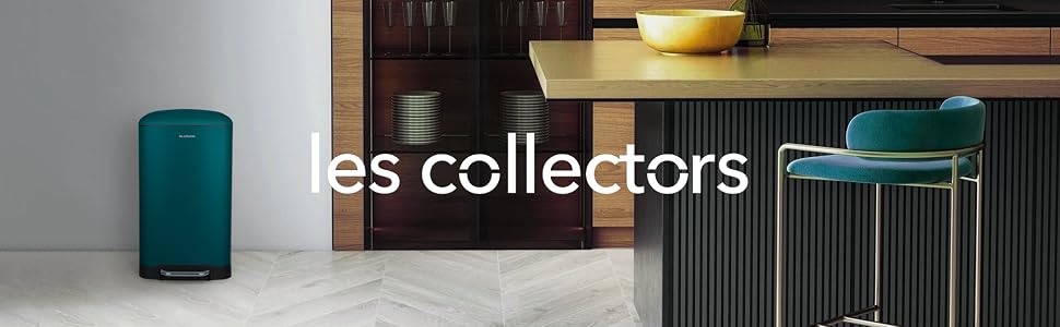 Сміттєвий відер-контейнер Les Collectors N°501, 20 л, педальний відро для кухні з нержавіючої сталі, з виймаючим внутрішнім відром, матове покриття, колір качиний зелений