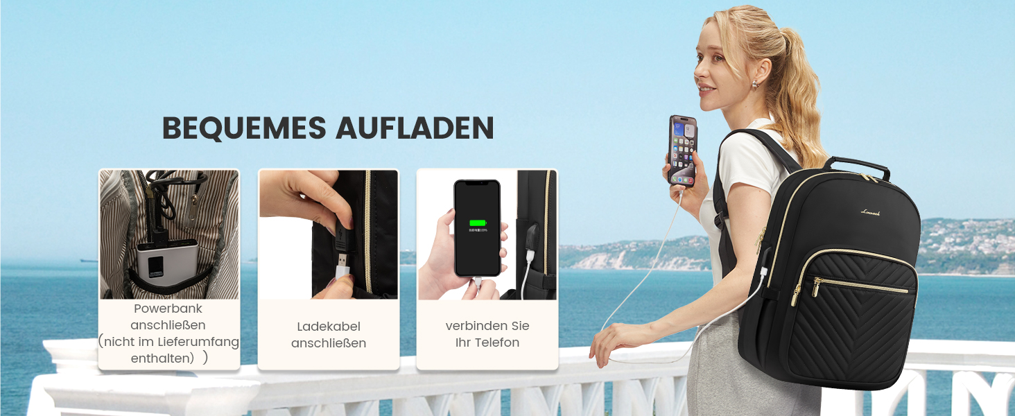 LOVEVOOK Рюкзак для жінок, великий, 15.6