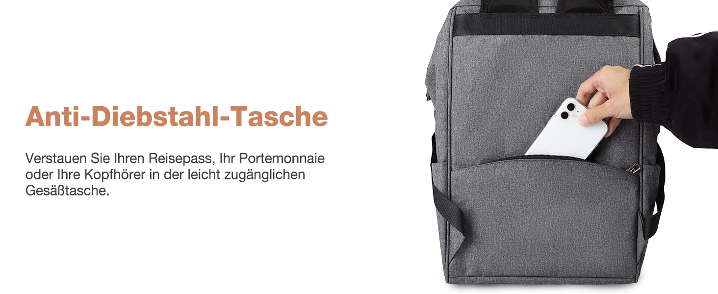 Рюкзак Lekesky для жінок: шкільний, з відділенням для ноутбука 15.6 дюймів, антикрадійний, сірий