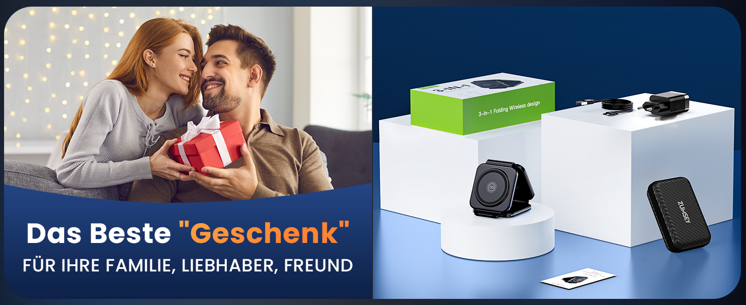 3-в-1 Бездротова зарядка для Apple Watch, iPhone та AirPods (сірий)