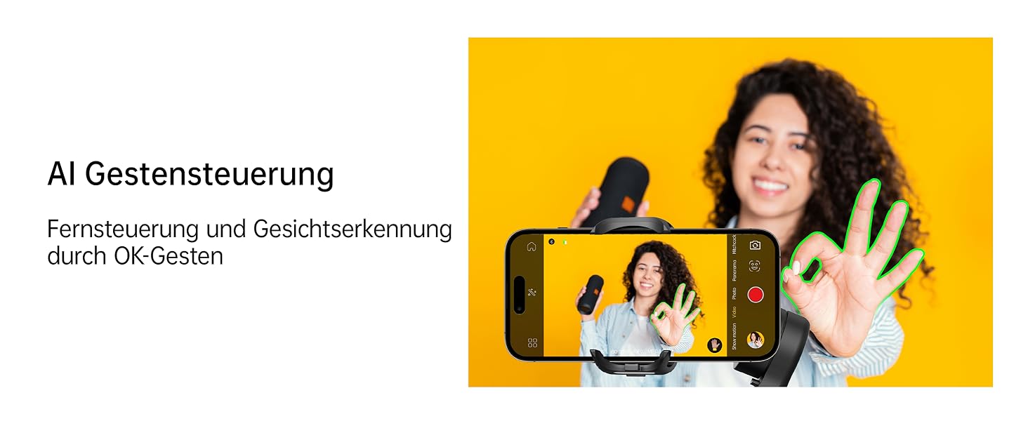 Стабілізатор для смартфона AOCHUAN 3-осьовий, складний, з фокусним колесом, для iPhone та Android, для TikTok, YouTube, Vlog