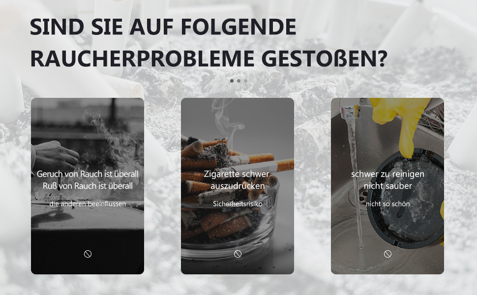 Стакан для сигарет з кришкою, нержавіюча сталь, для дому та вулиці, середній розмір