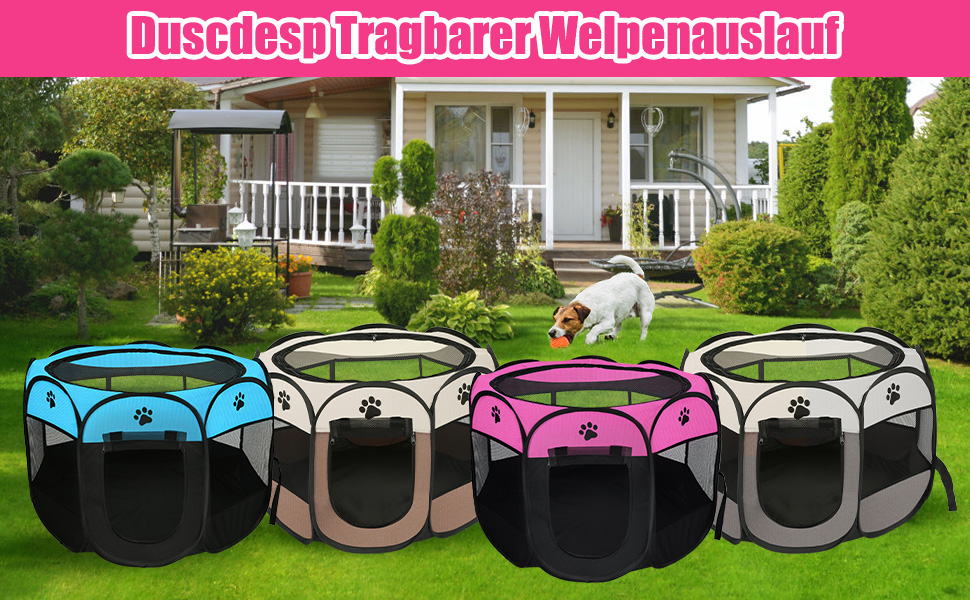 Переносний вольєр для цуценят, вольєр для собак, складаний вольєр для котів, вольєр для цуценят для дому, вольєр для собак, котів, кроликів, 74 x 74 x 43 см (Сірий)