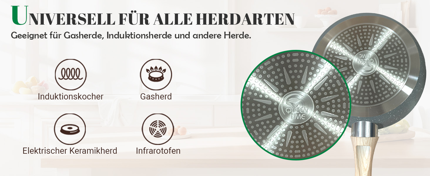 Набір каструль та сковорідок для індукційної плити: 12-ти частинний набір з гранітним антипригарним покриттям, без PFOA та PFOS, ідеальний для початківців та професійних кухарів (чорний)