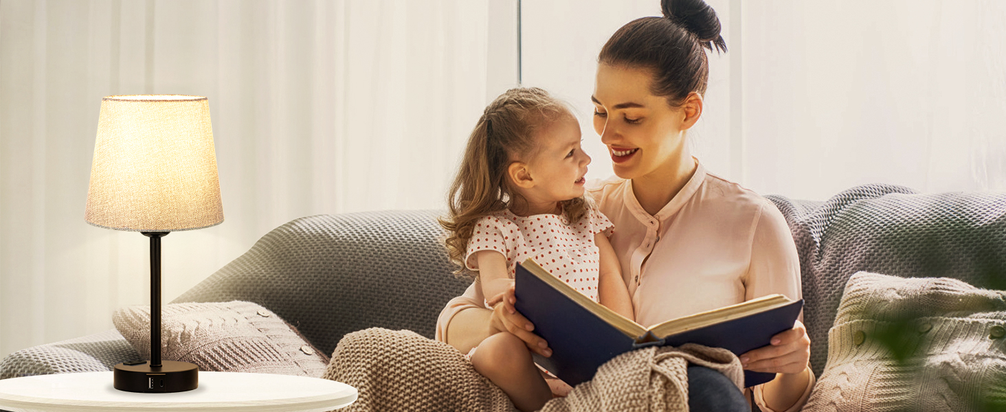 Настільна лампа Kakanuo з торшером, 2 шт., з USB-портами A+C, диммер, LED, для спальні, вітальні, дитячої кімнати, офісу (сірий/чорний)