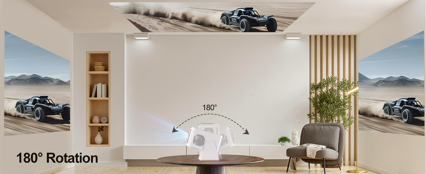 Magcubic Mini Beamer 4K/8K: Портативний проєктор з Android 14, WiFi 6, Bluetooth 5.4, автофокусом та 12W динаміком. Модель HY350MAX