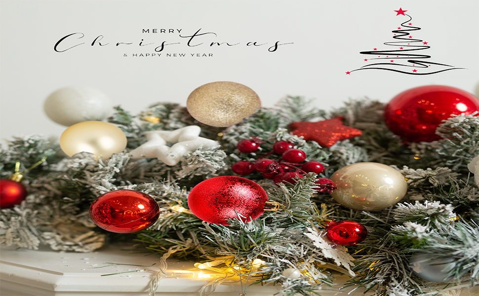 Набір прикрас на ялинку: новорічні кулі Рожево-золоті, 100 шт., різні розміри (3см, 4см, 6см), пластик