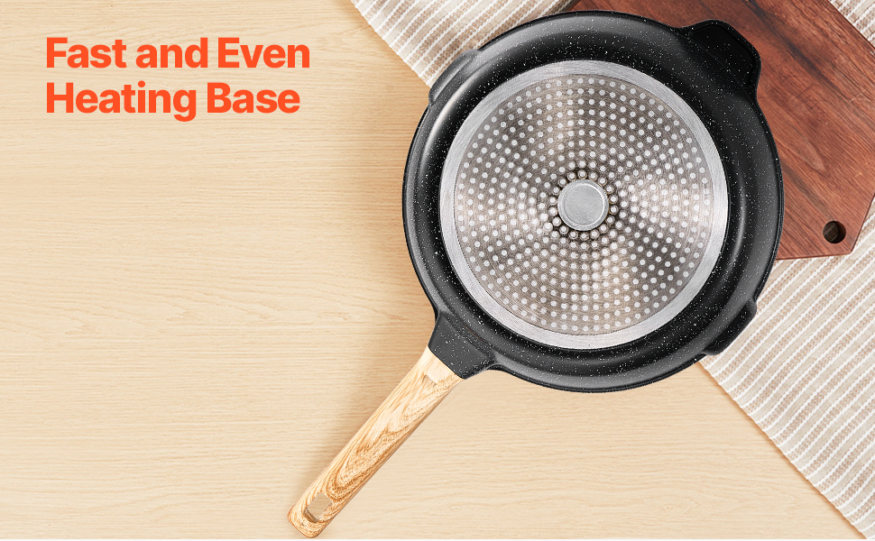 Набір посуду VEVOR індукційний 19 предметів з кришками, антипригарне покриття, для плити, кухні, кемпінгу - чорний