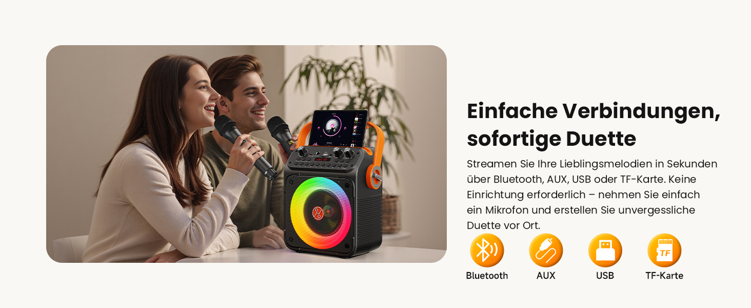 Караоке машина з 2 мікрофонами для дорослих та дітей, Bluetooth, підсилювач, портативна караоке-система, подарунок HWWRT35-T