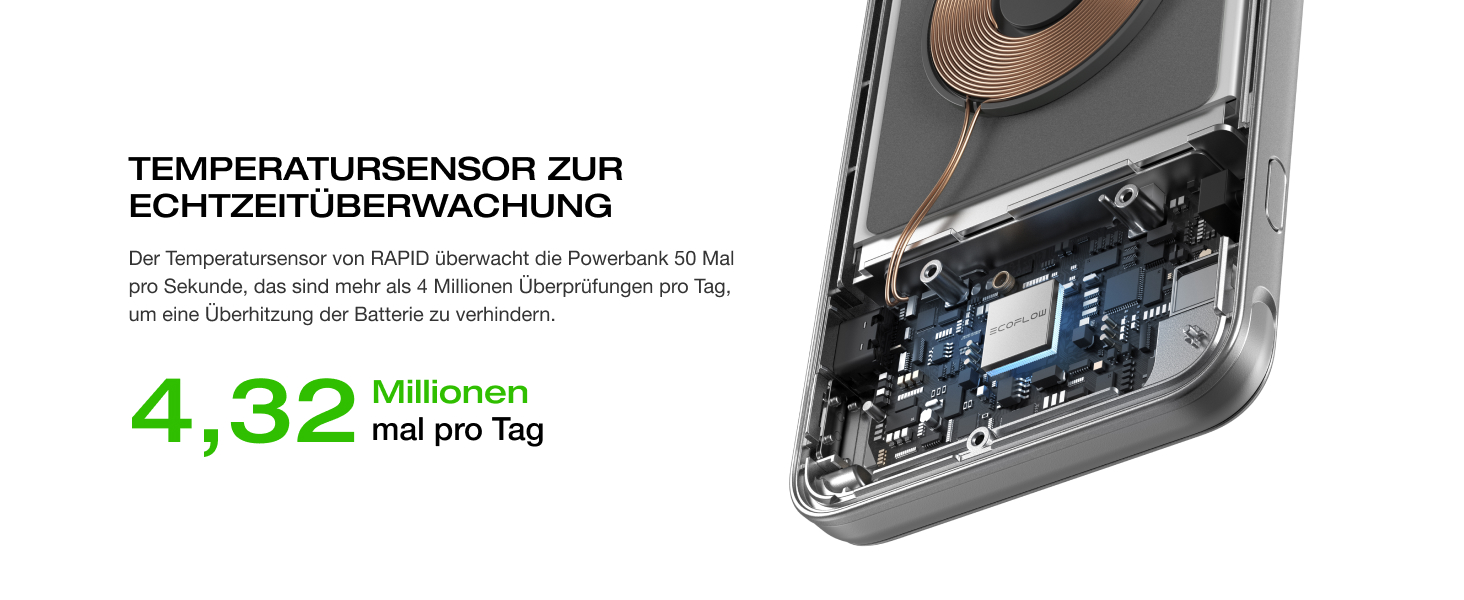 Магнітний павербанк EcoFlow Qi2 MagSafe 5000mAh 30W з USB-C кабелем для iPhone 17/16/15/14/13/12, сріблястий