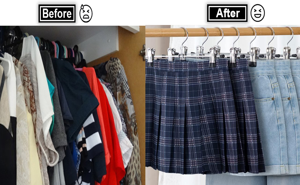 30 см металеві вішалки для штанів, 20 шт. з антиковзними затискачами для штанів, спідниць, шкарпеток, білизни