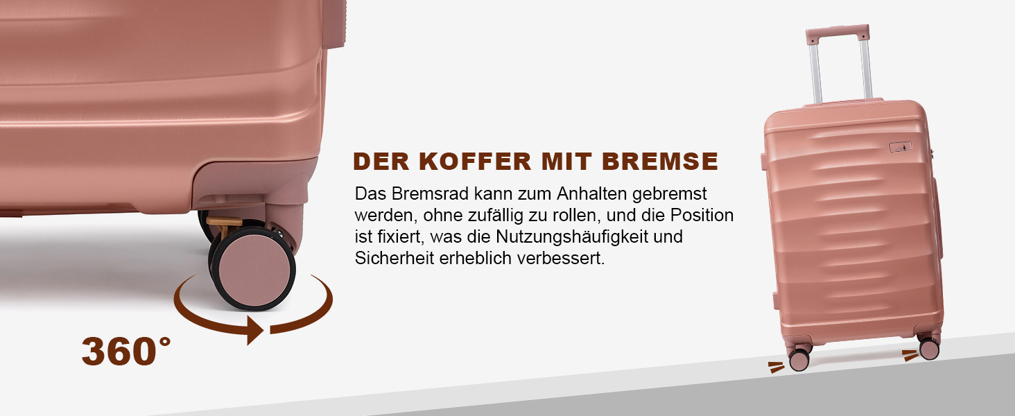 Набір валіз Sea Choice 5-ти частинний з ABS-пластику, твердий корпус, тріумф у подорожах, велика місткість, ручна поклажа, 4 колеса, TSA-замок, містить 1 сумку та 1 косметичку, колір: м'ятно-зелений