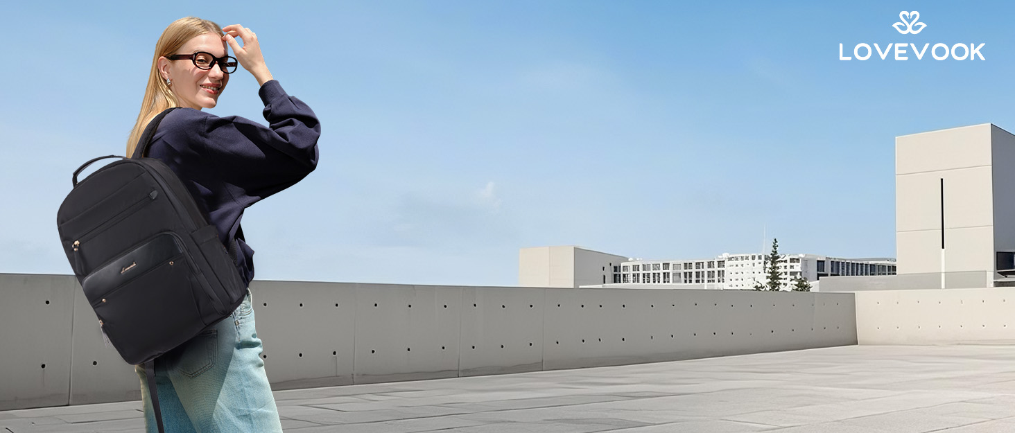 Рюкзак для ноутбука LOVEVOOK, 15.6 дюймів, чорний: водонепроникний, для роботи, навчання, подорожей