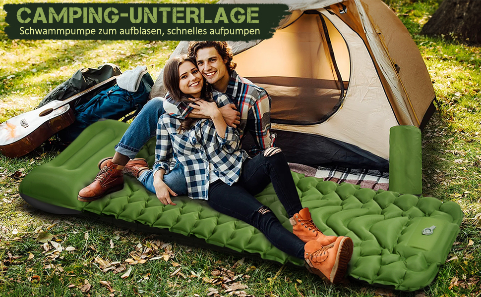 Clefivie Self-Inflating Camping Pad - Portable & Durable Air Mattress for Camping, Hiking, Indoor & Outdoor Use (196x65x9cm)