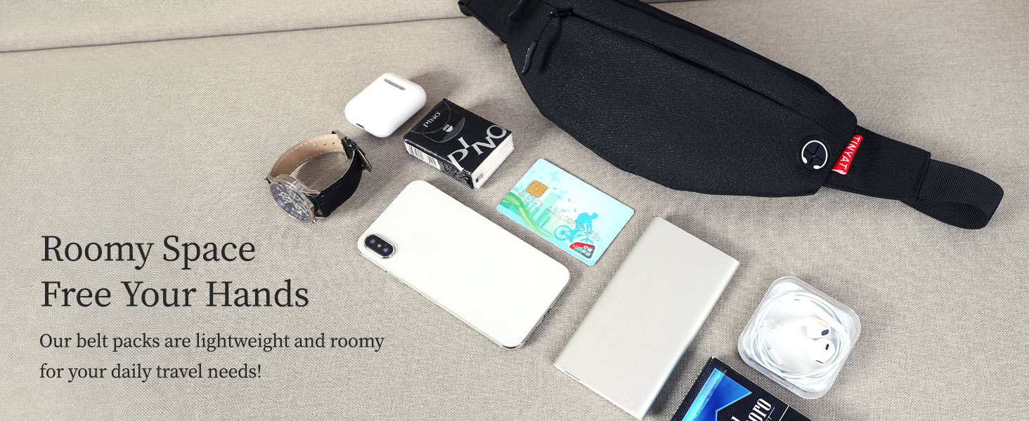 Поясна сумка TYNAT для туризму та спорту (сіра, блакитна), T201