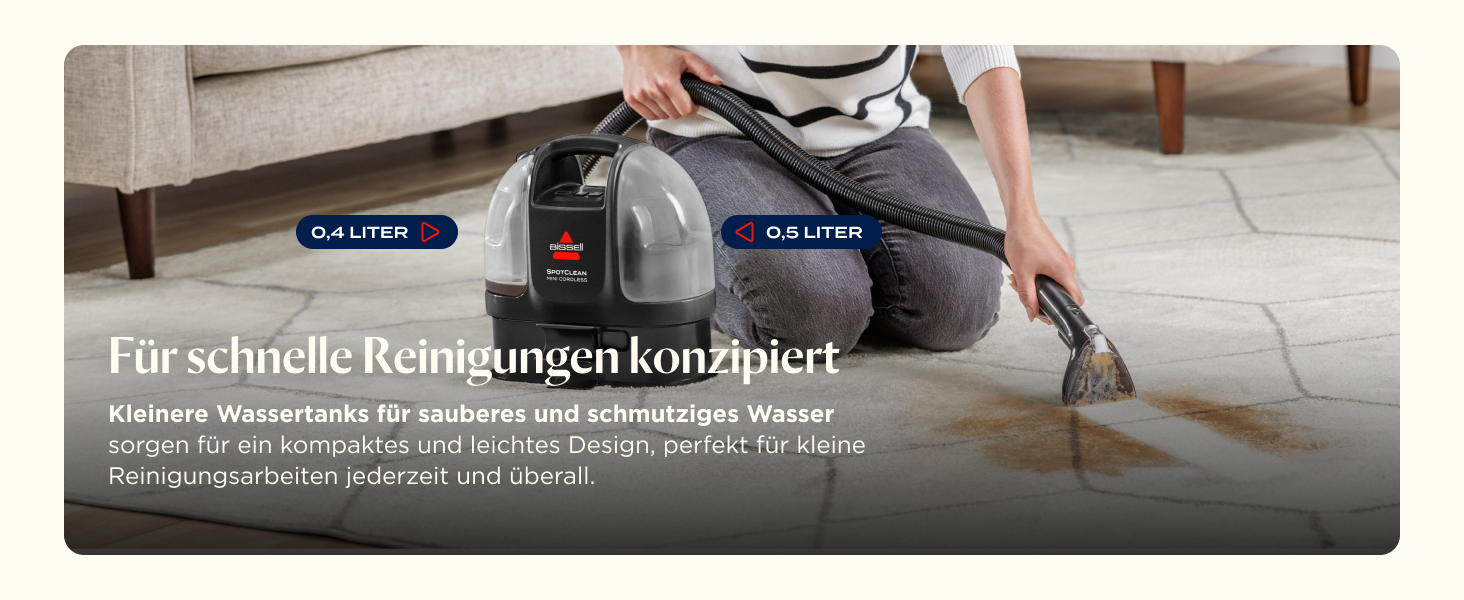 Портативний відпарювач для килимів Bissell SpotClean Mini 40651 - компактний мобільний мийник для дому та авто