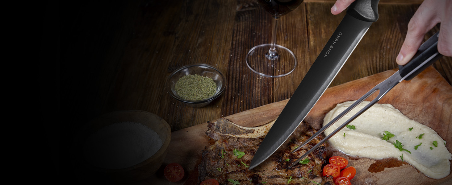 Home Hero Stainless Steel Kitchen Knife Set - 7 Piece Professional Chef Knife Set