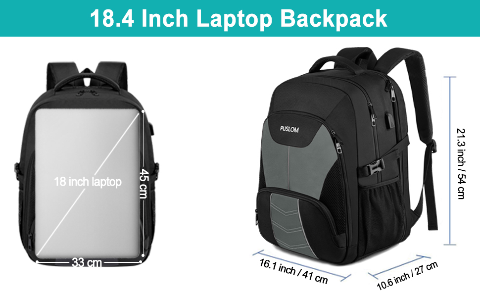 Чоловічий рюкзак 55L, великий, водовідштовхуючий, з відділенням для ноутбука (18.4
