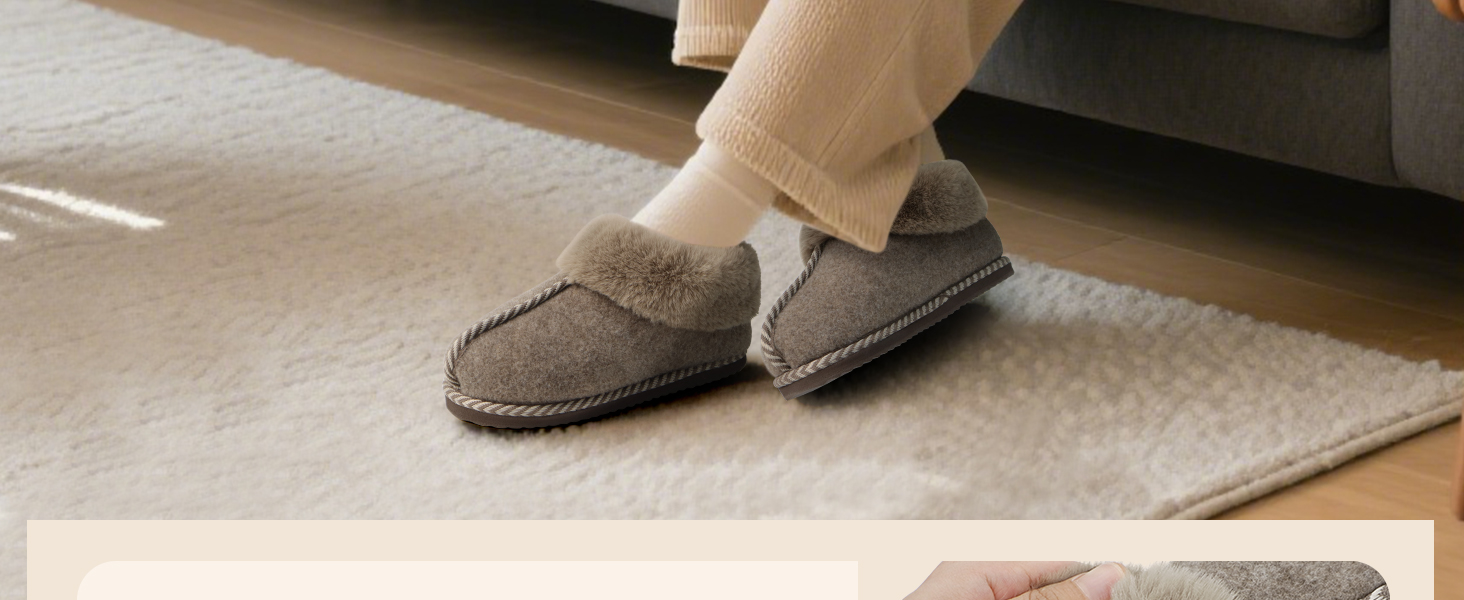 Тапочки домашні жіночі COFACE з Memory Foam, з фетру, чорні, розмір 36-43 (EU 38)