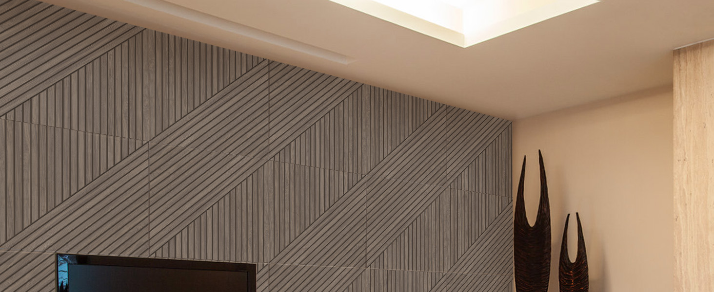 Акустичні панелі JBER (6 шт), самоклеючі звукопоглинаючі стінові панелі для офісу, студії та дому, 180 x 120 см, колір світкий горіх (тик)