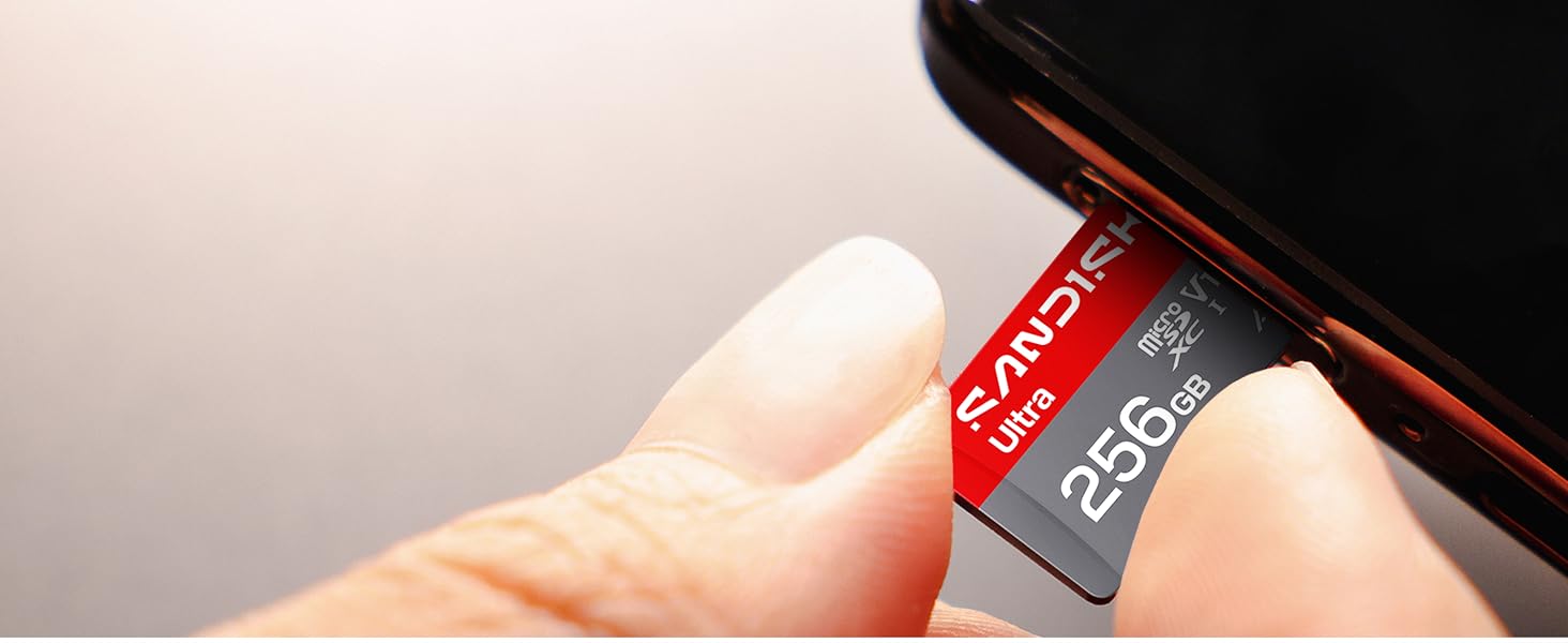 Карта пам'яті SanDisk Ultra microSDXC 256 GB UHS-I (до 195 МБ/с, V10, U1, Class 10, A1) з SD-адаптером для смартфонів, планшетів, камер та ноутбуків