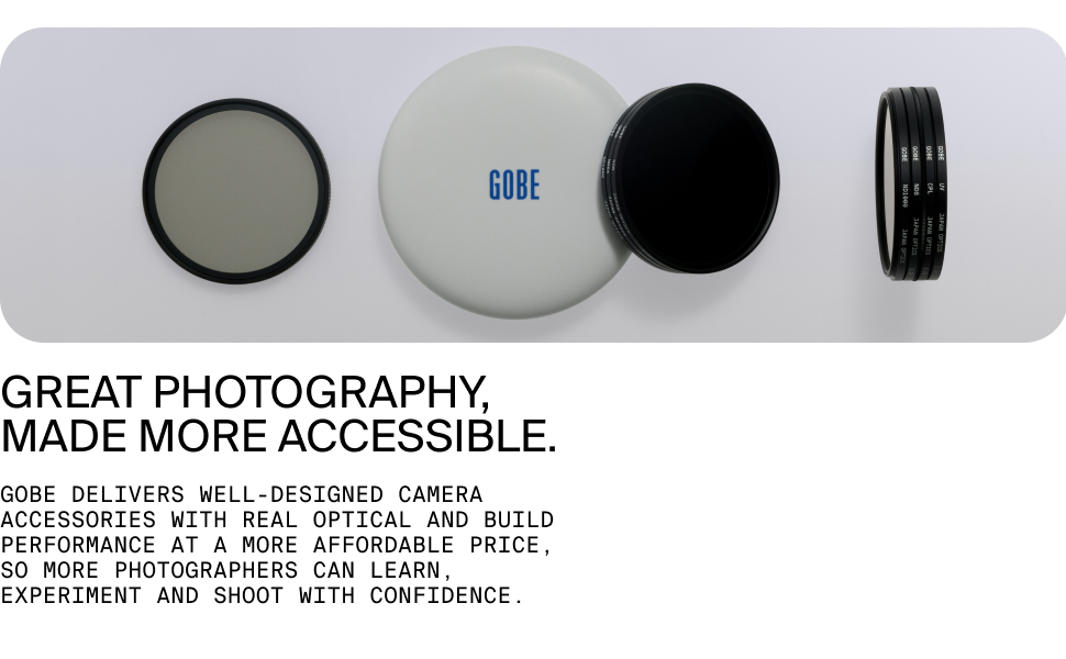 Фільтр нейтральної щільності Gobe Graufilter ND8/ND64/ND1000 (58мм) для фотокамер