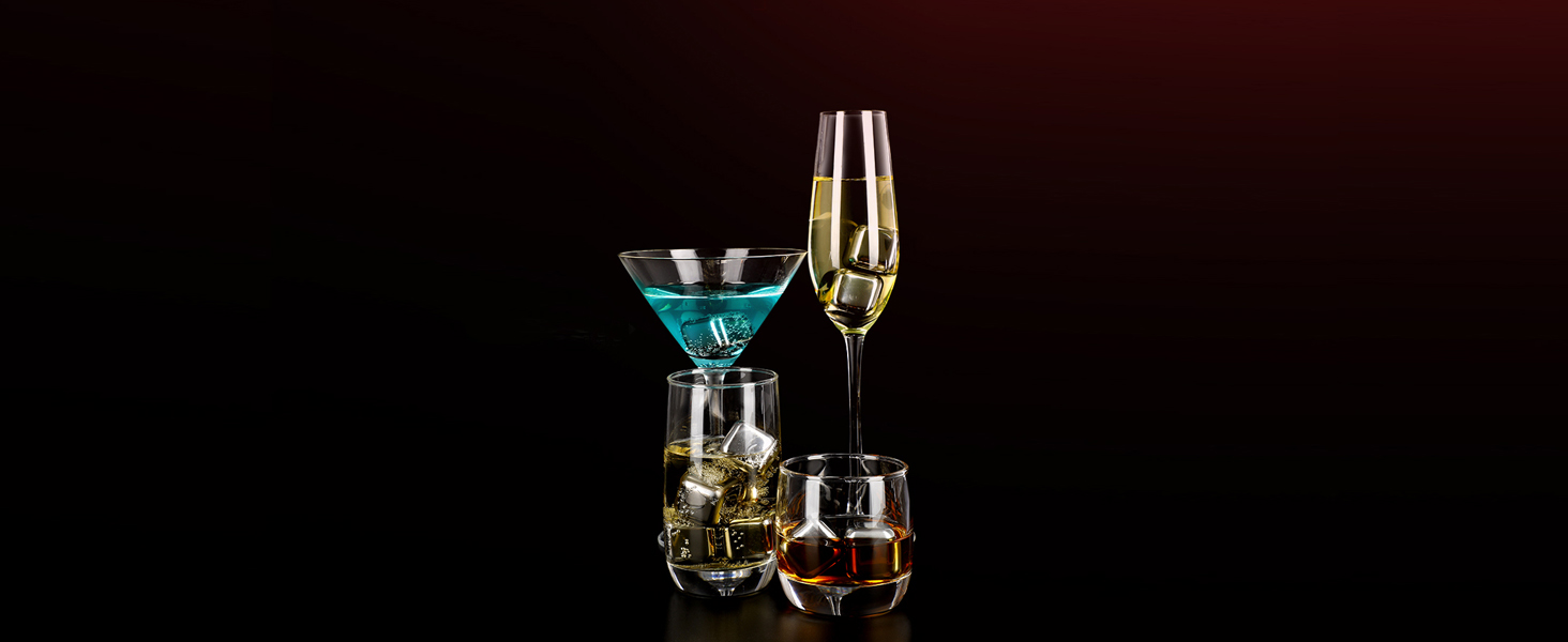 24 камінці для віскі з нержавіючої сталі, багаторазові, набір - Whiskysteine, камінці для віскі, охолоджувачі для вина (24 шт.)