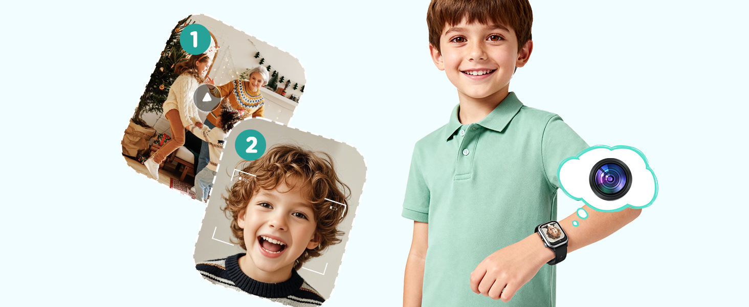 Смарт-годинник RUXINGX для дітей, 1.52″, крокомір, водонепроникний (IP68), з 170+ спортивними режимами, моніторингом серцевого ритму, сном, аудіокнигами, 20 карток для навчання, будильником, чорний