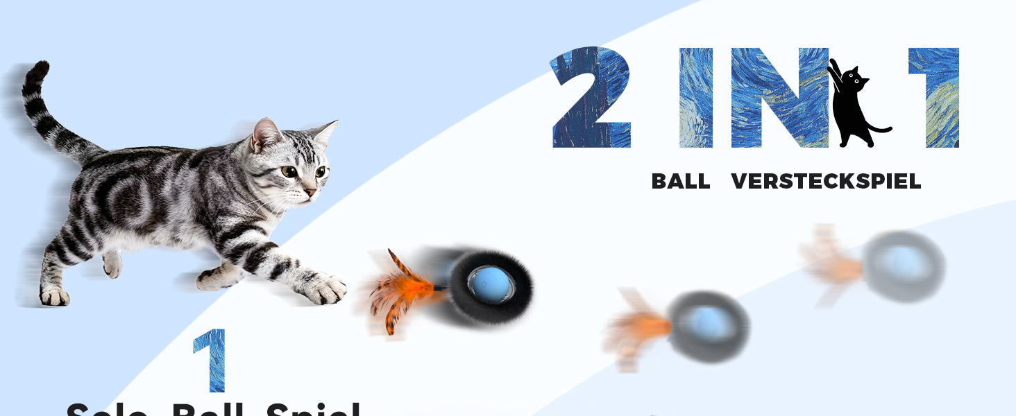 Іграшка для котів, інтерактивна куля з лабіринтом, автоматична мишка з пір'ям, мисливська іграшка, подарунок для кота