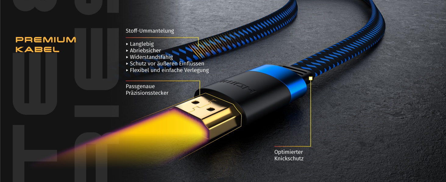 HDMI 2.1 кабель 8K Flachband - 3 метри, Ultra High Speed II, Ethernet, eARC, HDR10+, 7680x4320, 120Hz, DSC, тканинна оплетка, для прокладання
