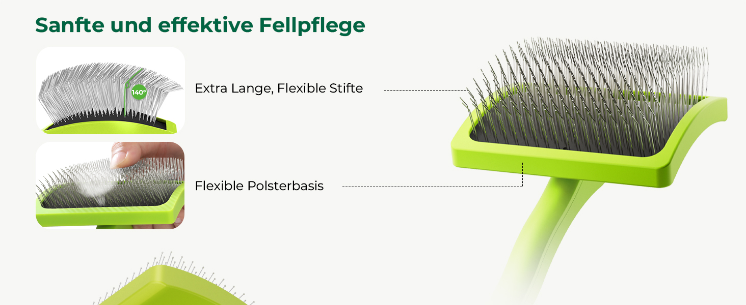 Професійна щітка Pecute Slicker для собак, видаляє підшерсток, ковтуни, 25 мм (S), без липких кульок