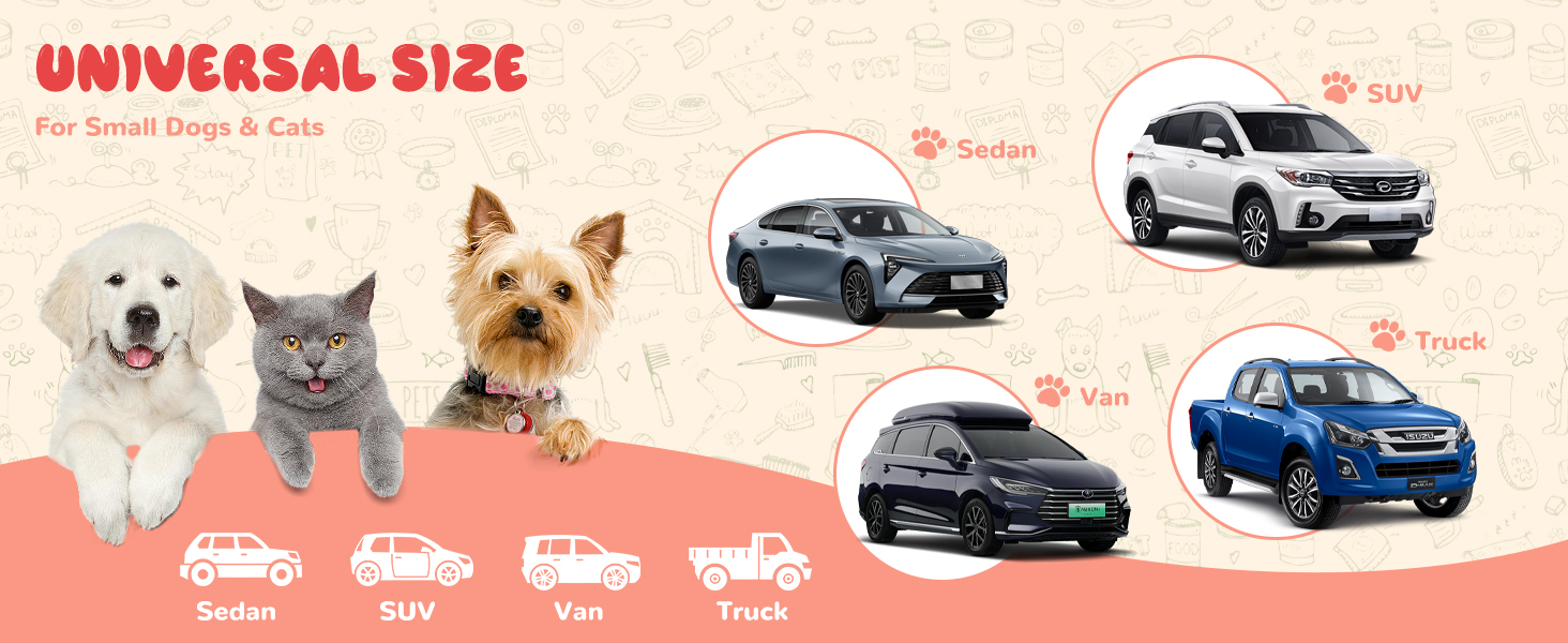 Автомобільний бустер для собак Nobleza: безпечний та зручний, 40x34x25 см, червоний