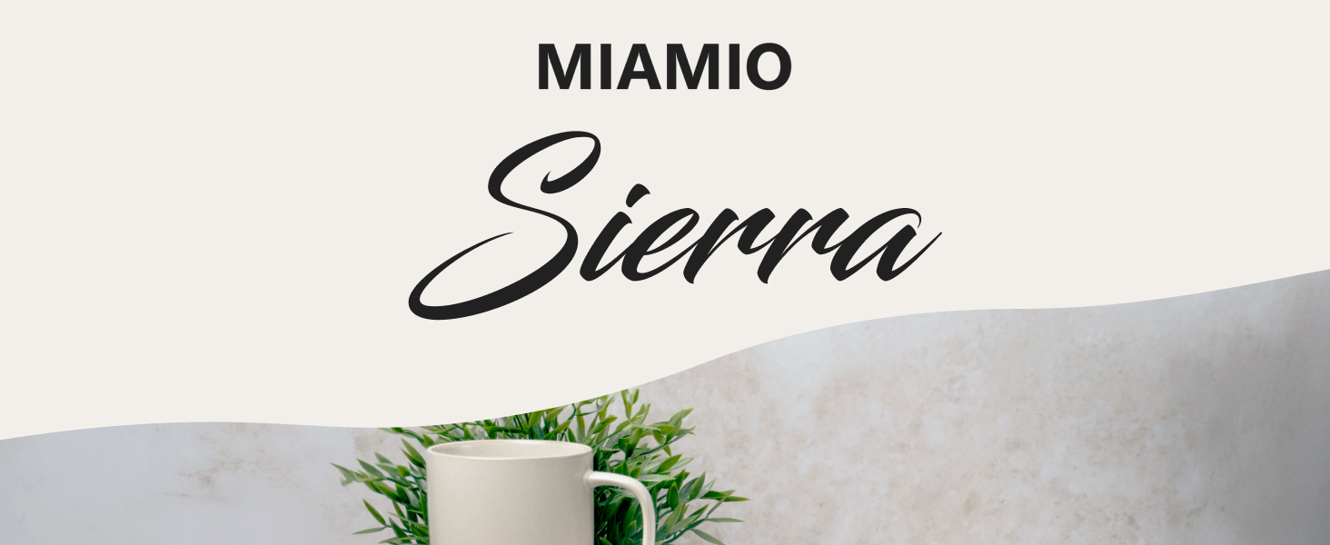 Набір кавових чашок Miamio Sierra (4 шт.) з кераміки, 500 мл - для кави, капучино, лате макіато, еспресо, чаю. Можна мити в посудомийній машині та використовувати в мікрохвильовці.