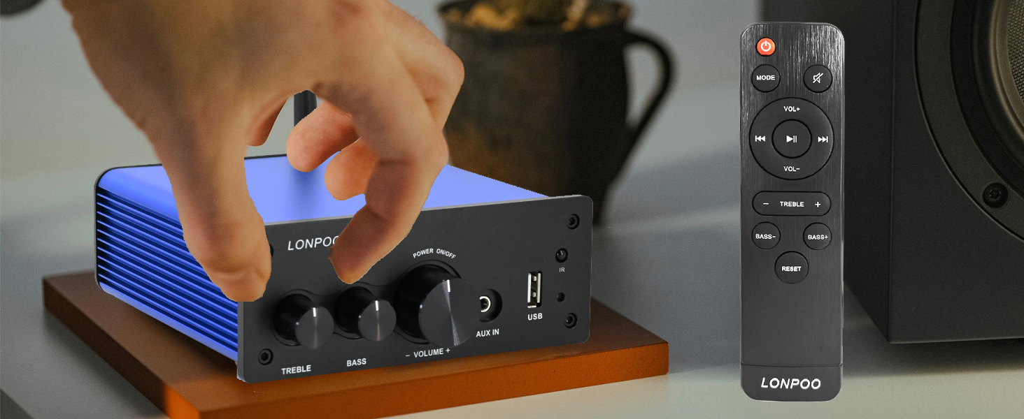 Акустичний кабель LONPOO з чистої міді 14 AWG (2 м, пара) з позолоченими банановими роз'ємами для Hi-Fi колонок, синій/чорний