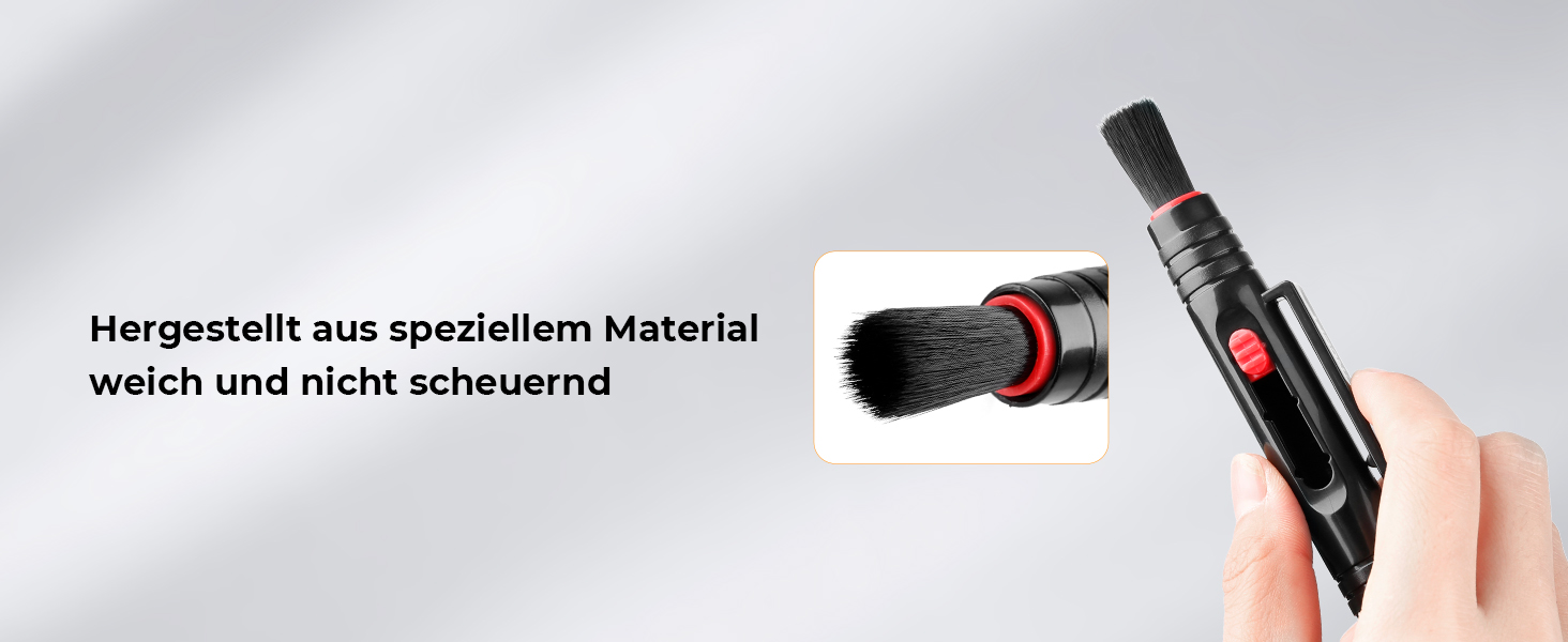 Набір для чищення об'єктивів K&F Concept: м'який пензлик для камер, лінз, фільтрів, DSLR