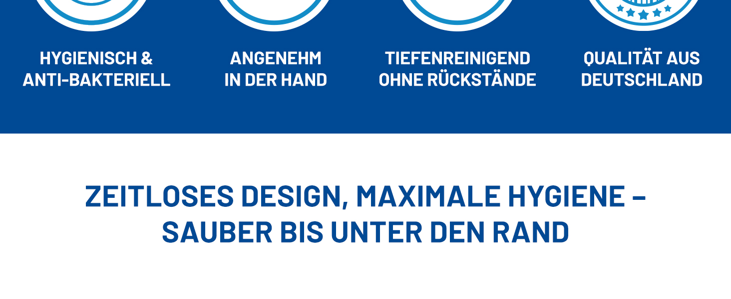 Набір для чищення унітазу Rival 4 шт. Smart Line з PP-щітками – ергономічна ручка – швидке та ретельне очищення – набір для чищення унітазу з очищувачем країв