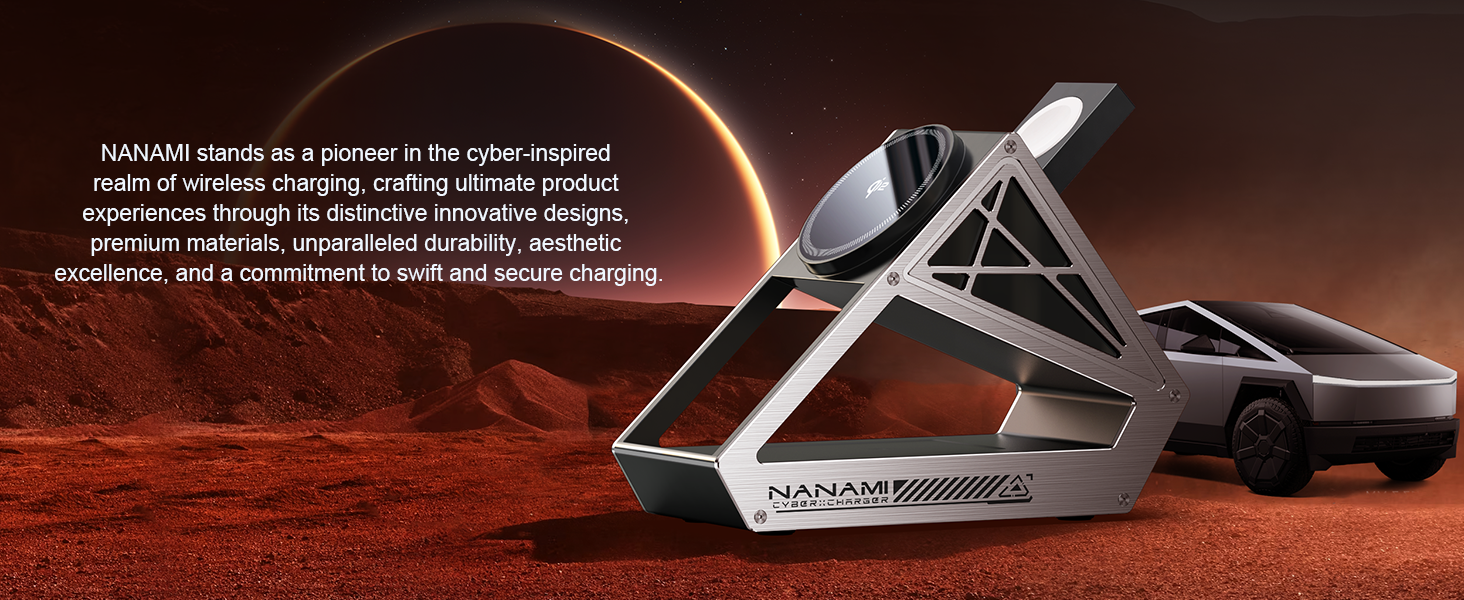 Зарядний пристрій NANAMI 3-в-1 MagSafe: для iPhone 17, 15, 14, 13, 12, Apple Watch, AirPods. Чорний, 15W, Qi2, MagSafe