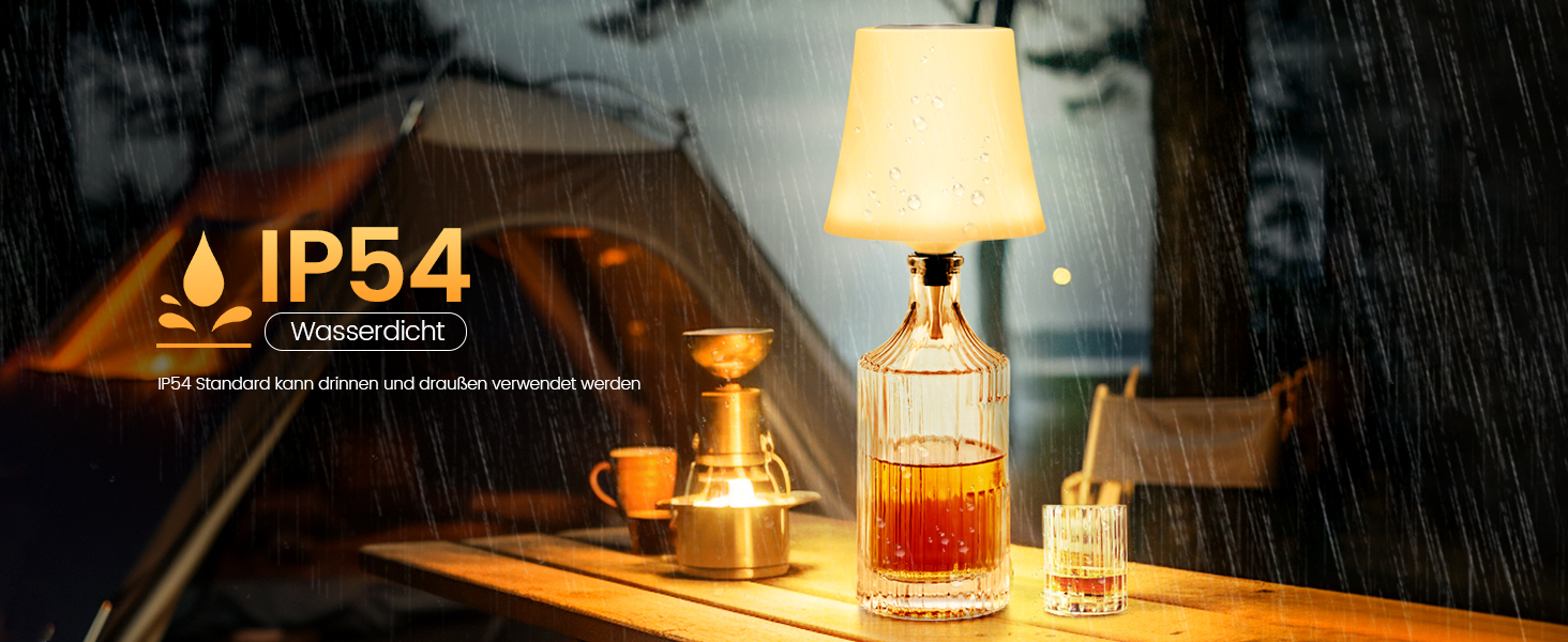 Світлодіодні настільні лампи бездротові 2 шт, IP54, акумуляторні пляшкові лампи, 7 режимів, димування, 5200mAh, сенсорне управління, для ресторанів, спальні (Білий)