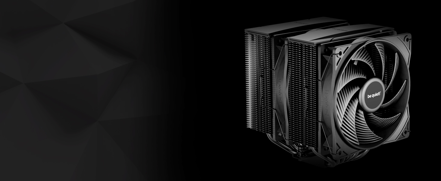 be quiet! Pure Rock Pro 3 Black - повітряний кулер для ПК з високою продуктивністю, 6 теплових трубок, 2 вентилятори 120 мм, сумісний з термопастою з рідким металом