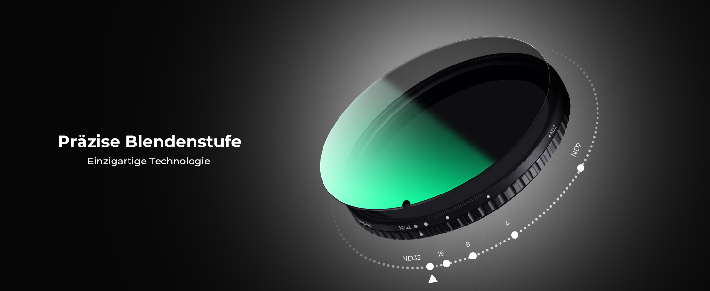 Фільтр ND K&F Concept 82mm Variabler ND Filter (ND2-32) Nano-Xcel для фотографії пейзажів та відео