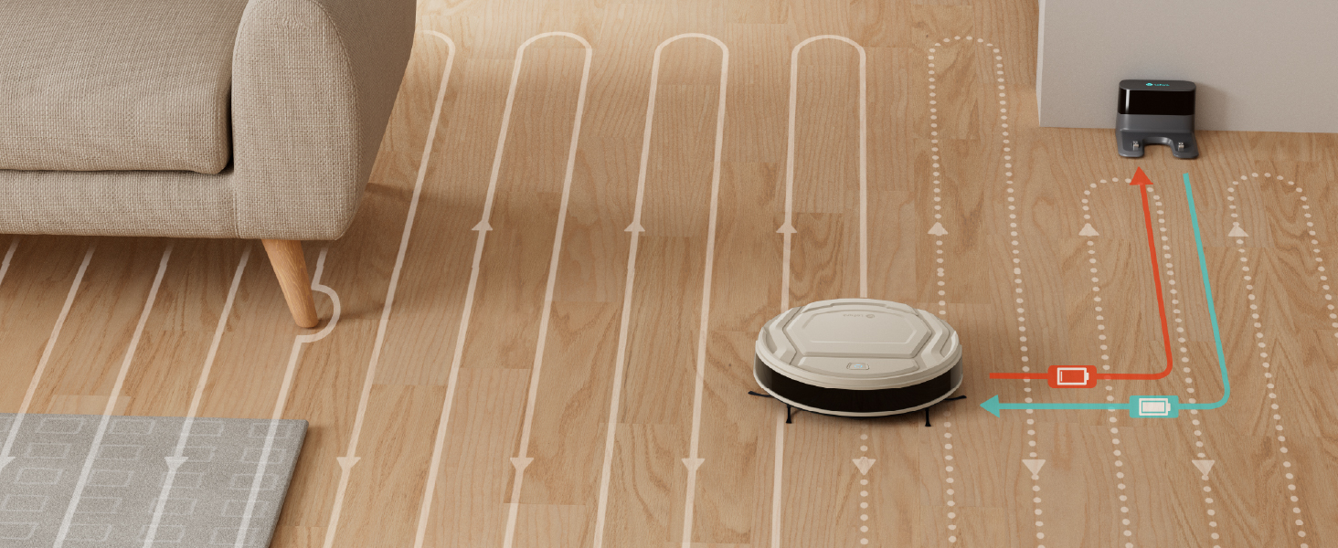 Робот-пилосос LEFANT M210P: потужність 2200 Па, тиха робота 55 дБ, Wi-Fi, Bluetooth, Alexa, керування через додаток, час роботи 120 хвилин, ідеально для шерсті тварин та твердих підлог