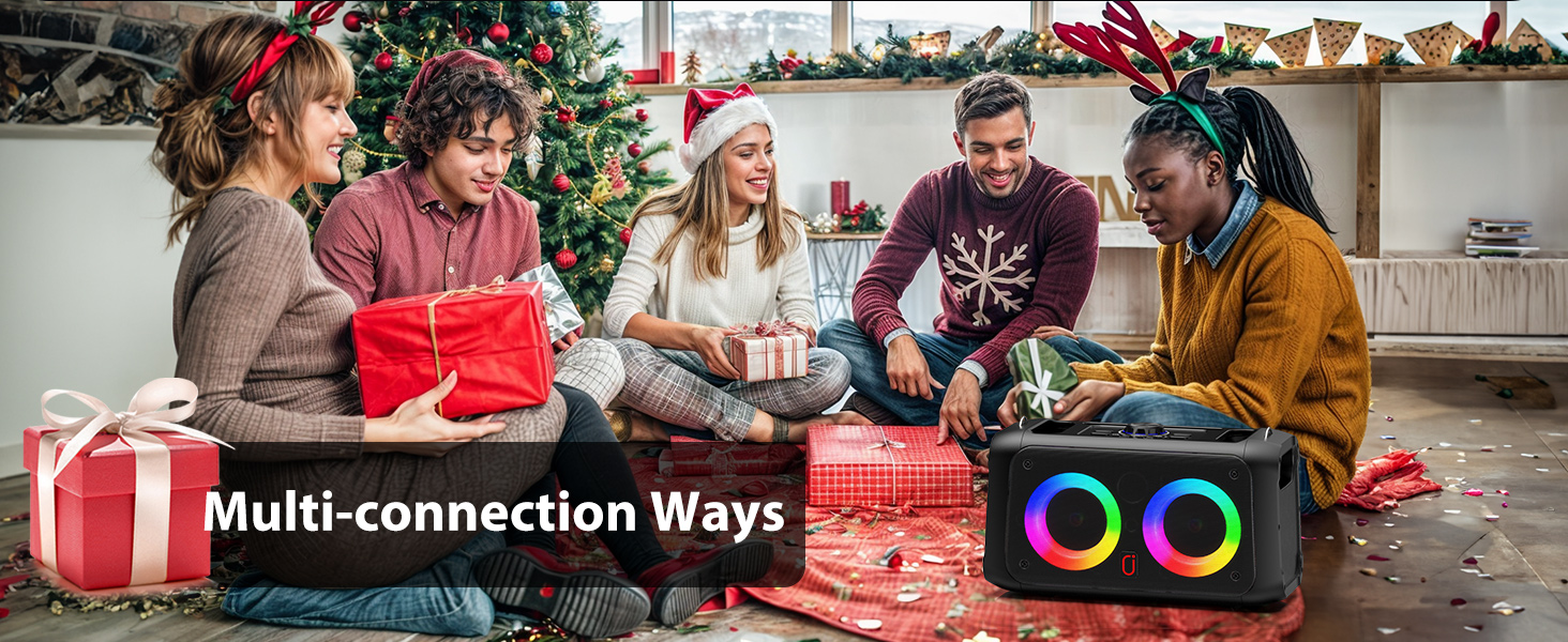 Караоке-машина JYX з 2 бездротовими мікрофонами, портативна Bluetooth-колонка для дорослих та дітей, PA-система, підтримка TF-карт/USB, AUX-вхід, TWS, модель T22T