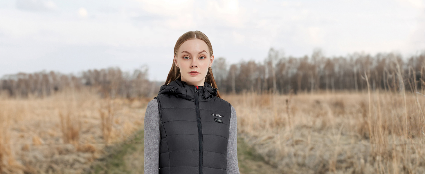 Обогреваемый жилет для женщин и мужчин с аккумулятором 16000mAh - теплая жилетка з підігрівом (XL)