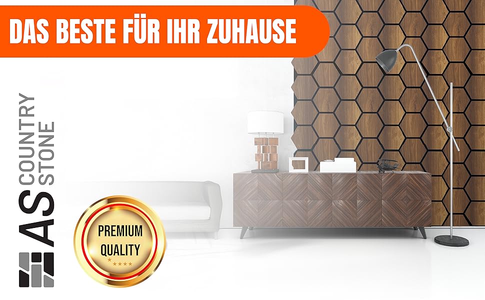 Акустичні настінні панелі AS Country Stone Barok з натурального дерева, 80x65 см, набір 4 шт. — звукоізоляційні декоративні панелі для офісу та дому