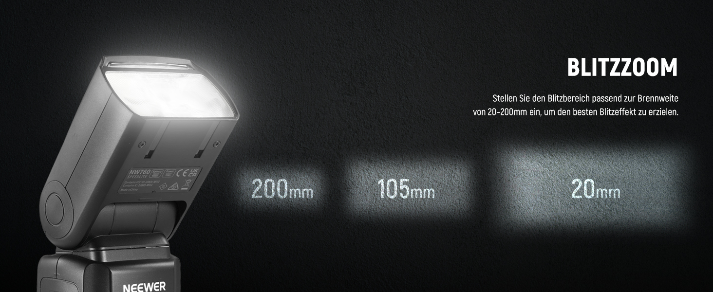 NEEWER NW760-S TTL спалах Blitz Speedlite для камер Sony DSLR, 76Ws GN60, 2.4G, 1/8000s HSS, TCM, 230 спахів, 0.1-2.7s