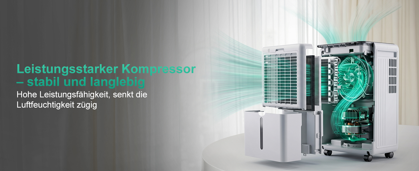 Електричний осушувач повітря Homtronics, 3 режими роботи, білий