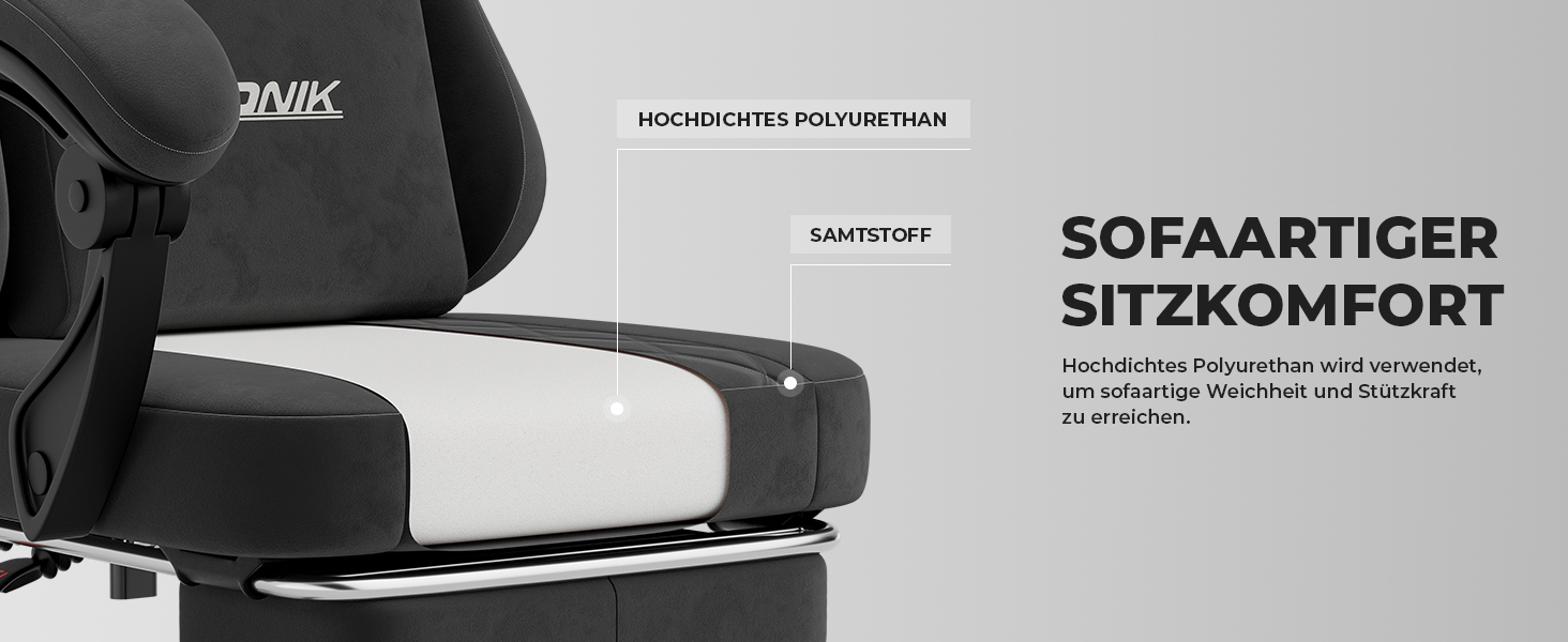 Ігрове крісло Ergonomic Gaming — ергономічний комп'ютерний стілець з регулюванням висоти та нахилу спинки для дітей, підлітків та дорослих, чорний