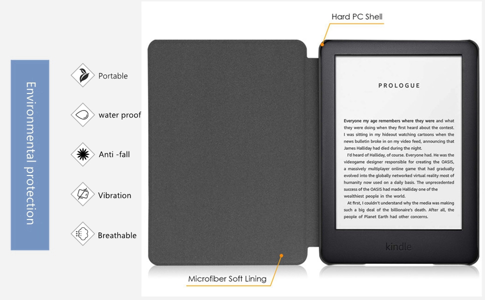 Чохол Flyorigin для Kindle Voyage (2014) з PU шкіри, Smart Sleep/Wake, червоний