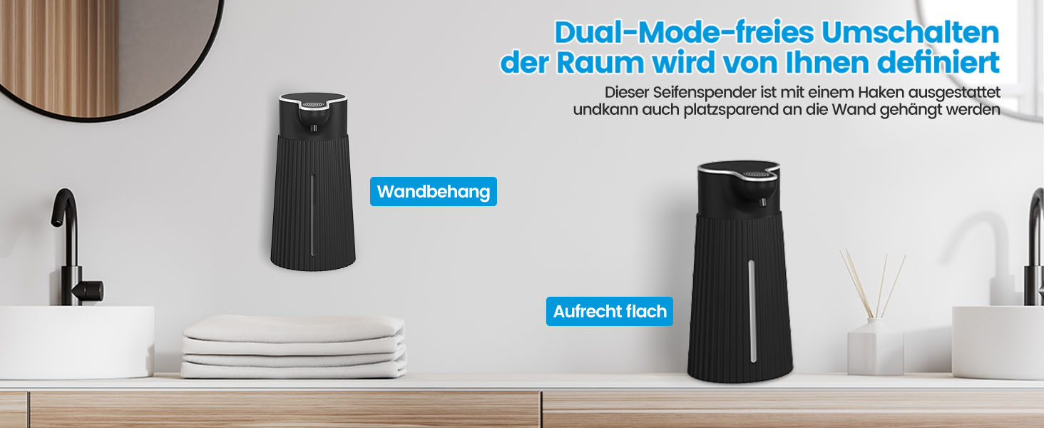 Електричний дозатор мила 400 мл з сенсором, автоматичний диспенсер піни для мила, настінний, білий, USB, IPX6 вологостійкий