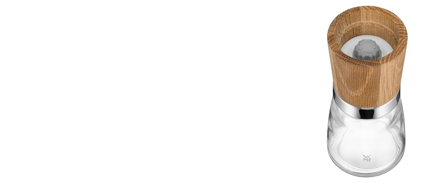 Набір для солі та перцю WMF Ceramill Nature (2 шт.), дерев'яна, без наповнювача, для солі, перцю, чилі, керамічний жорно, млин для спецій